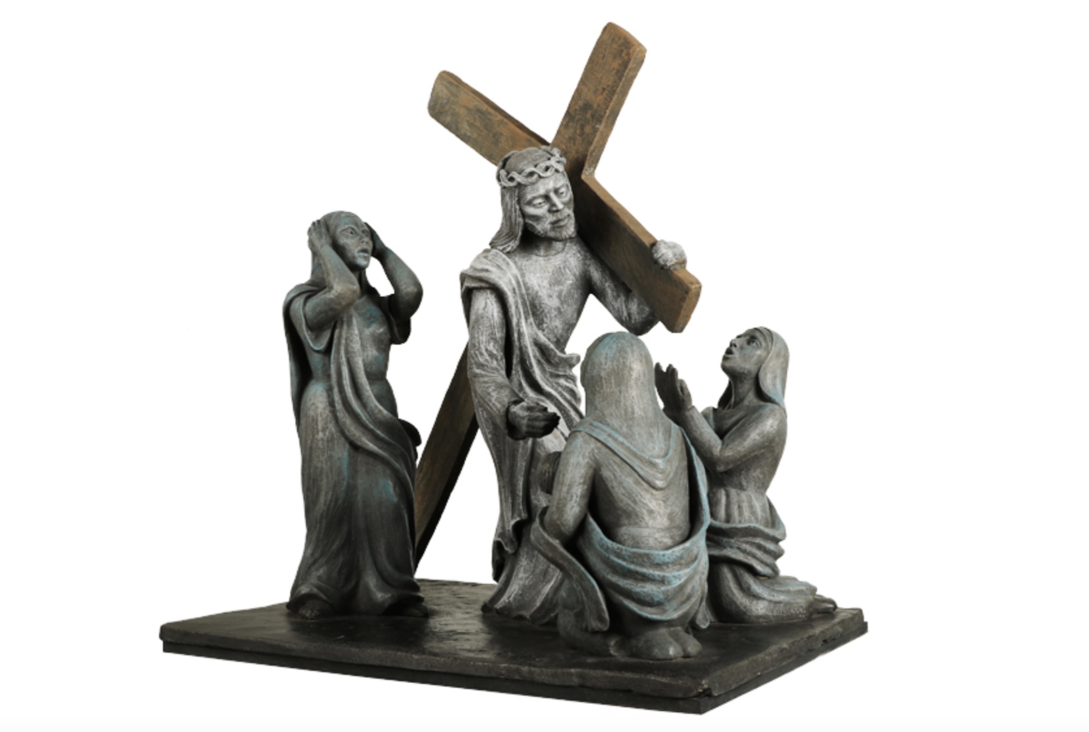 Liliane Caumont - Chemin de Croix de la cathédrale de Metz, station VIII : Jésus console les femmes de Jérusalem